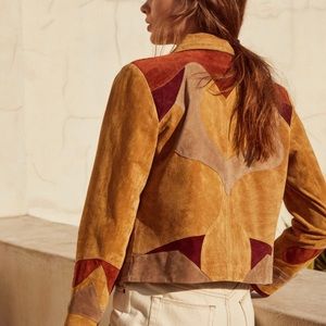 Urban Outfitters Parrot Western Suede Jacket